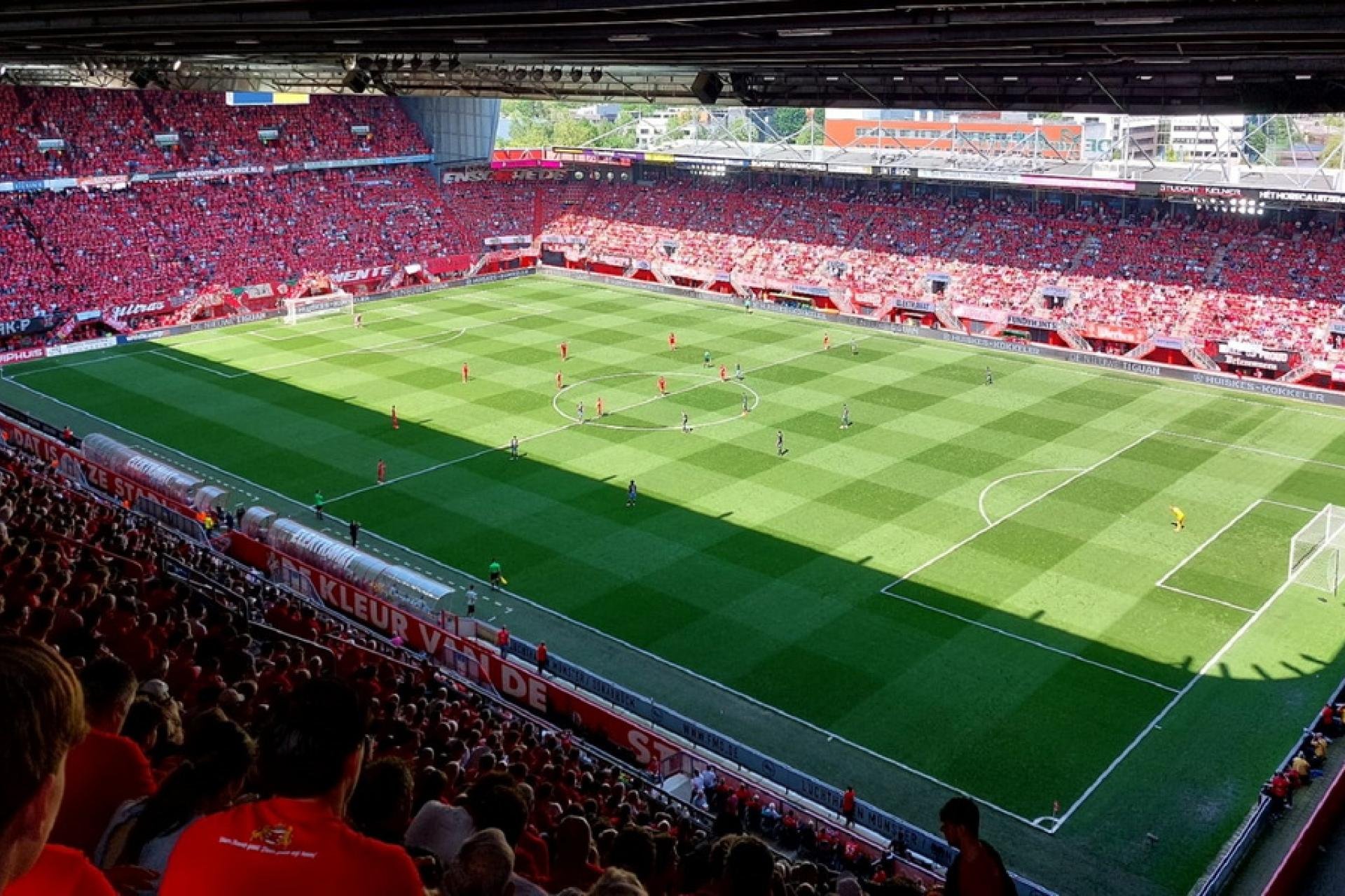 Stadion van FC Twente tijdens een wedstrijd