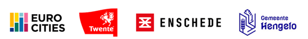logo van euro cities, regio Twente, gemeente Enschede, gemeente Hengelo