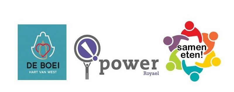 logo de Boei, power Royael en Samen eten