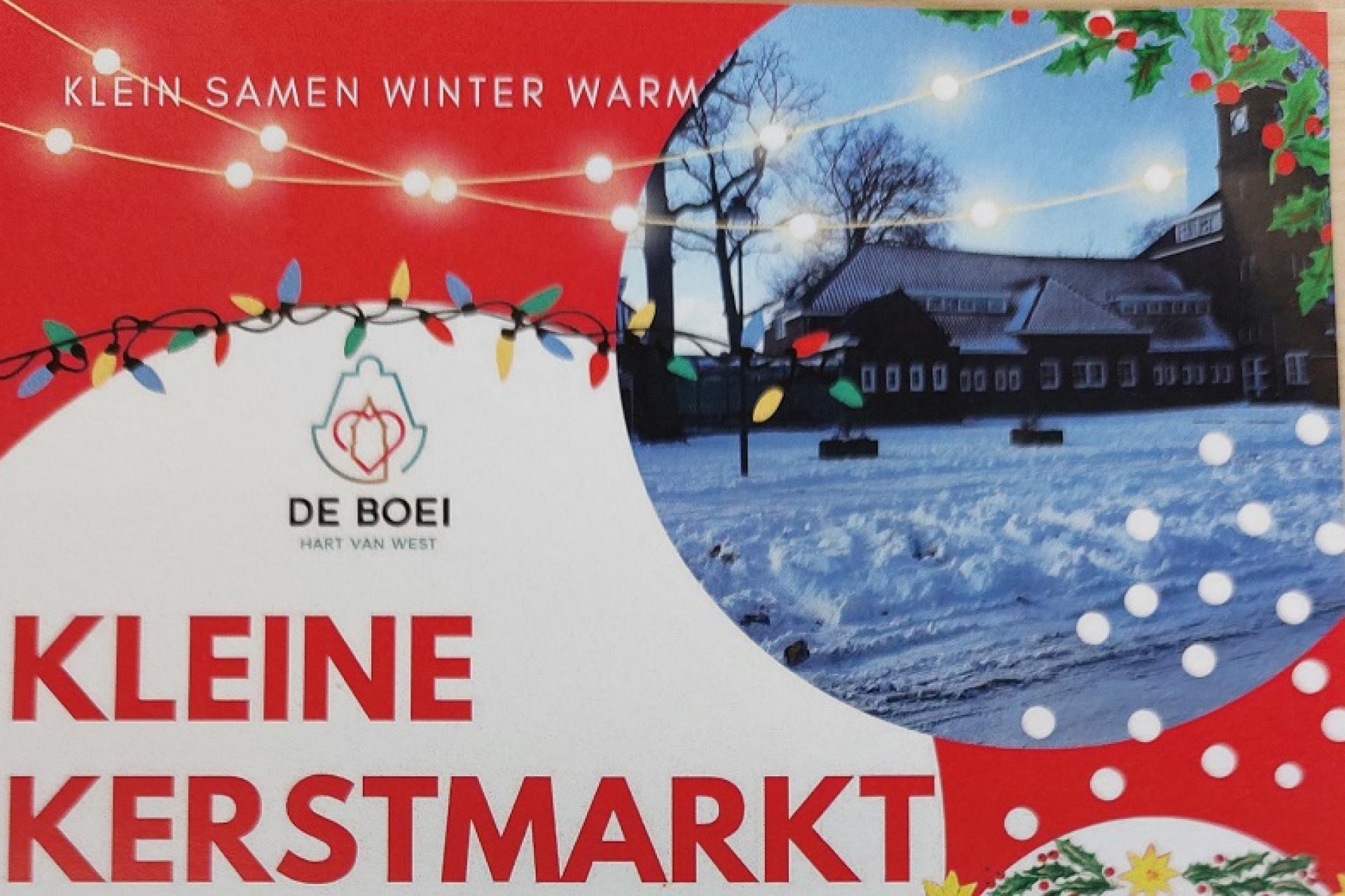 deel van een advertentie van de Kleine kerstmarkt bij De Boei